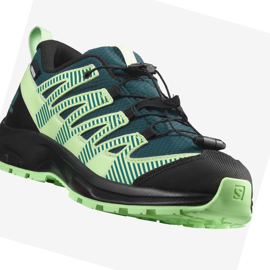 Salomon XA PRO V8 CLIMASALOMON™ WATERPROOF Túracipő Gyerek Zöld | HU 3588NWY